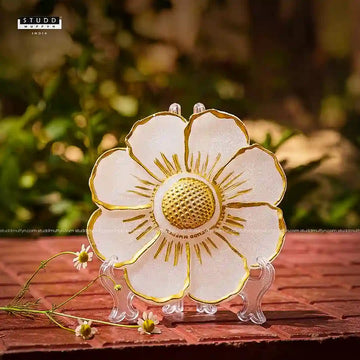 Ashta Petal Selenite Plate