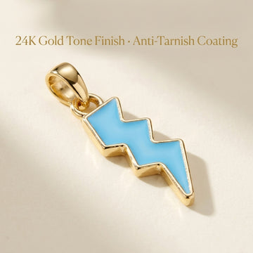 Thunder Pendant - 24K Gold Tone