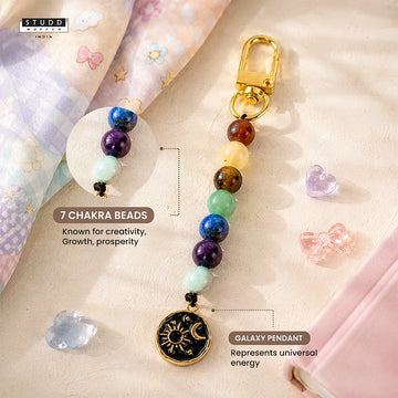 7 Chakra Crystal Keychain
