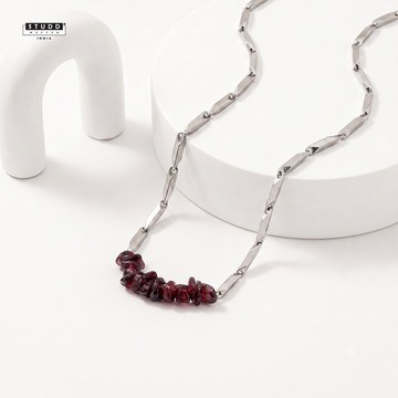 Alchemy Garnet Rice Chain Necklace