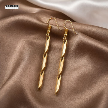 Classic Rice Trio Earring - 24k Gold Plated