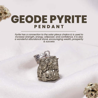 Geode Pyrite Pendant (Without Chain)