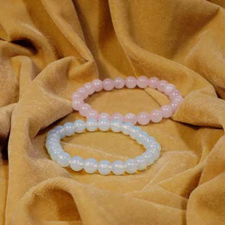 Rose Quartz & Opalite Bracelet Combo | Love & Peace