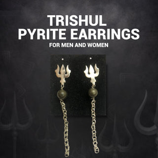 Trishul Pyrite Earrings