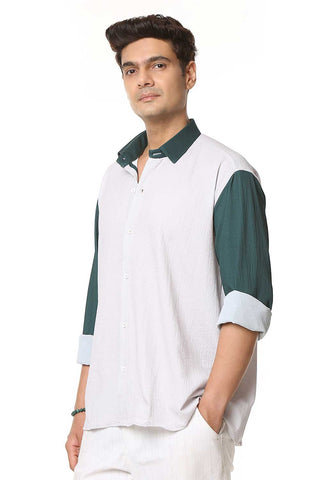 Kasaul Greens | Luxury Popcorn Material | Men Shirt