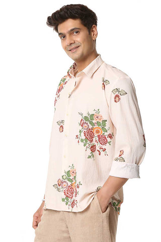 Mysore Blossom I Luxury Popcorn Material I Men Shirt