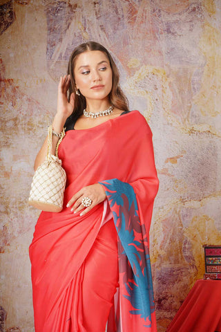 Kamini | Satin Georgette Saree