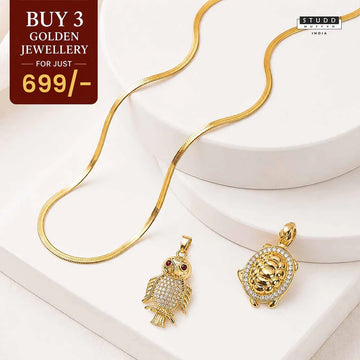 Turtle + Owl : Smart Success Combo With Velore Snake Chain