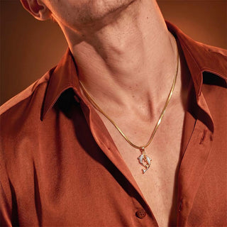 Aqua of Koi Fish - 24k Gold Tone Plated [ With Chain ]