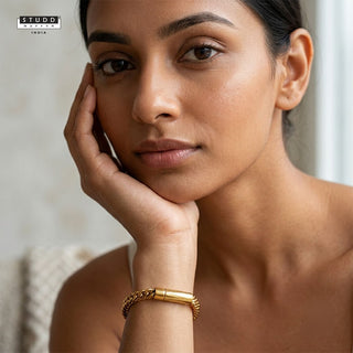 Cuban Wheat Bracelet – 24K Gold Tone