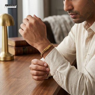 Cuban Wheat Bracelet – 24K Gold Tone