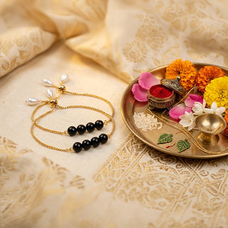 Obsidian Crystal Adjustable Rakhi