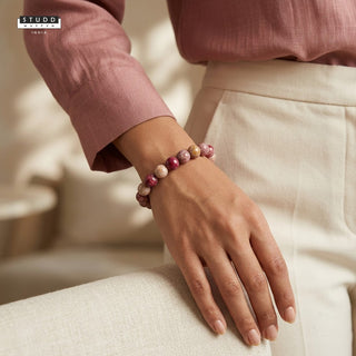 Pink Llanite Crystal Bracelet