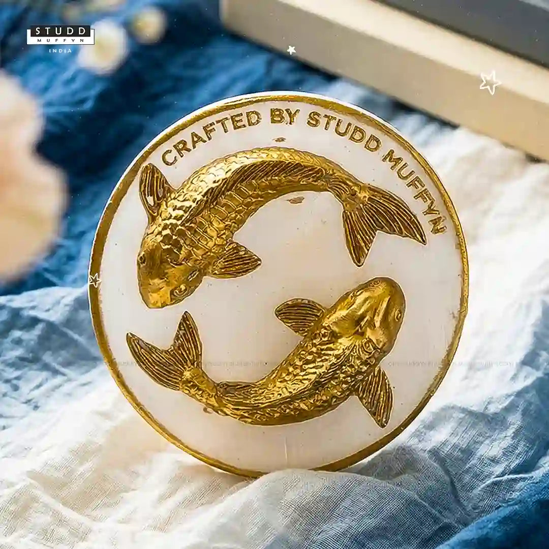 Koi Fish Coaster — Crystal Jewellery Add-on (₹99 Limited Deal)