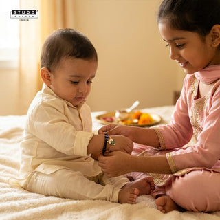Nazaria Green Owl Pendant Kids Rakhi