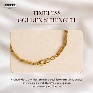 Rice Chain Bracelet - 24k Gold Plated