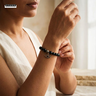 Richie Rich Black Evil Eye Charm Bracelet