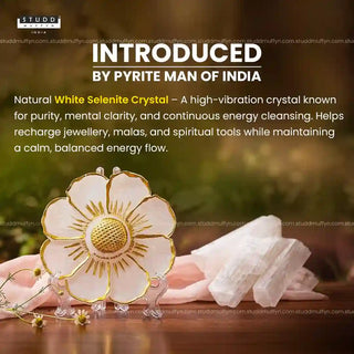 Ashta Petal Selenite Plate