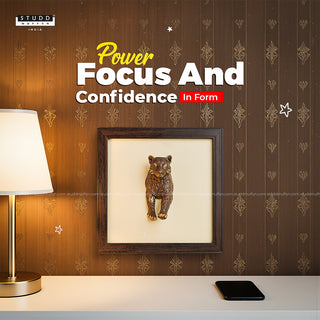 3D Tiger Eye Leopard Wall Art [Complimentary Wooden Frame]