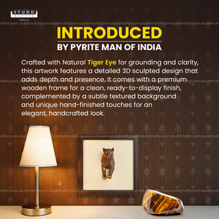 3D Tiger Eye Leopard Wall Art [Complimentary Wooden Frame]