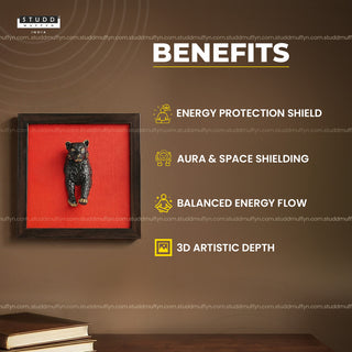 3D Tourmaline Leopard Wall Art [Complimentary Wooden Frame]