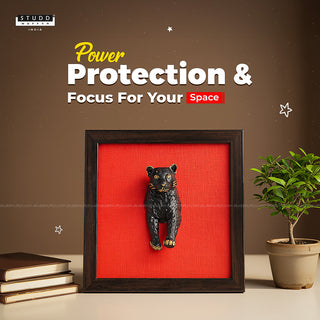 3D Tourmaline Leopard Wall Art [Complimentary Wooden Frame]