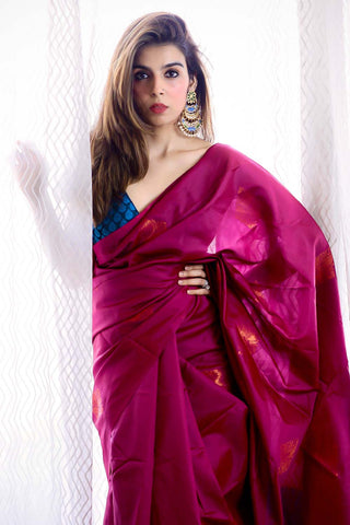 Varanasi I Banarasi Silk Saree I Hot Pink