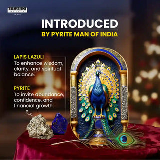 Pyrite–Lapis Peacock Frame [ Capsule Shape ]