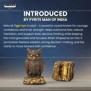 Tiger Eye Crystal Owl| Miniature Series
