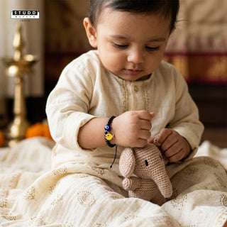 Nazaria Yellow Fish Pendant Kids Rakhi