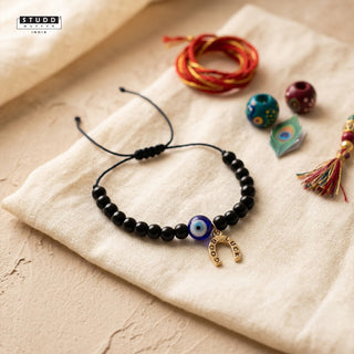 Nazaria Good Luck Pendant Kids Rakhi