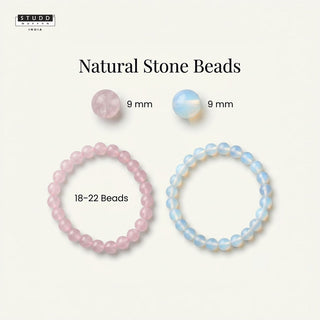 Rose Quartz & Opalite Bracelet Combo | Love & Peace
