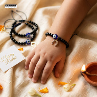 Nazaria Good Luck Pendant Kids Rakhi