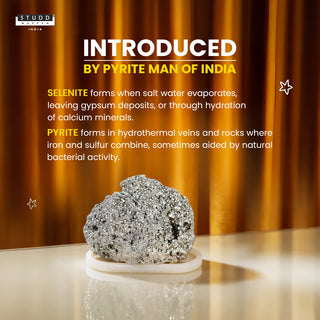 5 Kg Raw Pyrite Geode Stone With Selenite Recharging Plate