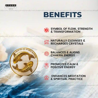 Koi Fish Karma Chakra Selenite Coaster