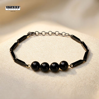 Obsidian Crystal Black Rice Bracelet