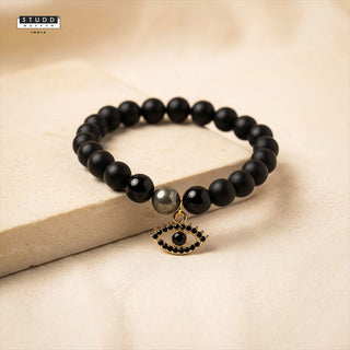 Richie Rich Black Evil Eye Charm Bracelet