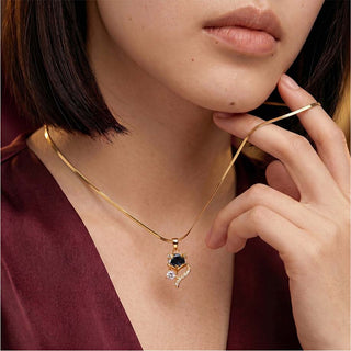 Wisdom Fox Pendant - 24k Gold Tone Plated [ With Chain ]