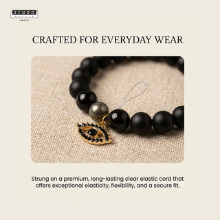 Richie Rich Black Evil Eye Charm Bracelet