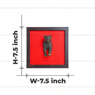 3D Pyrite Leopard Wall Art [Complimentary Wooden Frame]