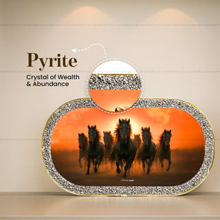 7 Black Horses Pyrite Plate [Capsule Frame]