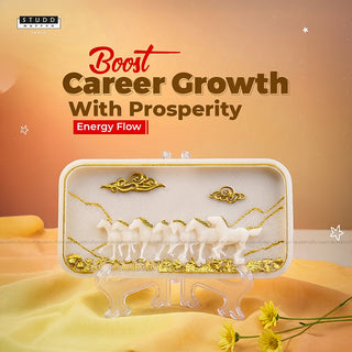 7 Horses Vastu Shakti Selenite Plate