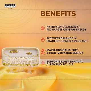 7 Horses Vastu Shakti Selenite Plate