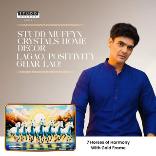 7 Horses of Harmony With Gold Frame