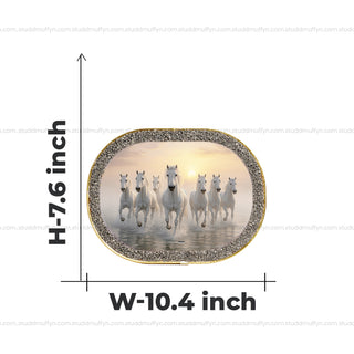 7 White Horses Pyrite Plate [Capsule Frame]