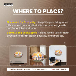 7 White Running Horses Pyrite Plate [Capsule Frame]