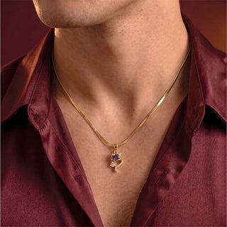 Wisdom Fox Pendant - 24k Gold Tone Plated [ With Chain ]