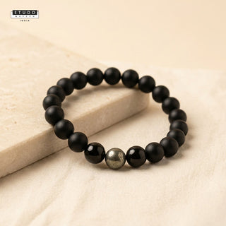 Richie Rich Black Bead Bracelet