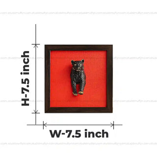 3D Tourmaline Leopard Wall Art [Complimentary Wooden Frame]