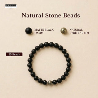 Richie Rich Black Bead Bracelet